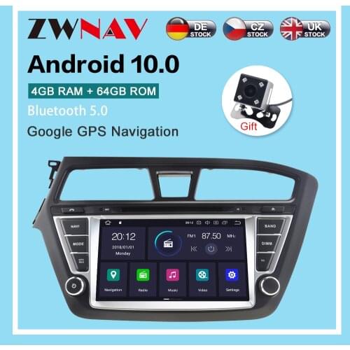 For Hyundai i20 2014-2018 Car GPS Navigation DVD Multimedia Stereo Android 10.0 Radio Head unit DSP 64G Auto Audio Video Player