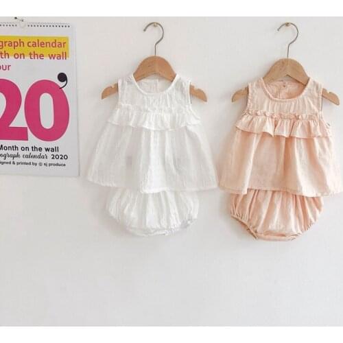 Baby Infant Summer Clothes Set Fashion Girl Newborn 0-24M Kids Girls Clothing Kids Clothing 100% Cotton Kids Summer Clothes Suit