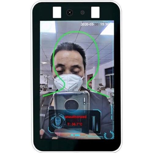 Access Control Camera Face Recognition Face Scanner 1080P 8 Inch LCD Thermal Camera Human Temperature Detect For Entrance Exit
