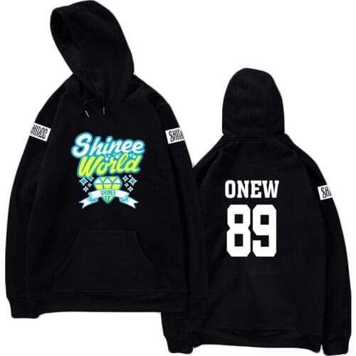 KPOP SHINee Fans Supportive Hoodies Women Men Long Sleeve Fleece Hoodie Sweatshirt Fashion Hip Hop Jacket Coat Brand Clothes