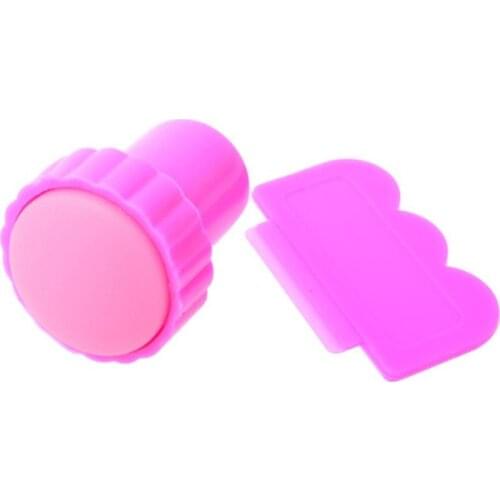 3PCS Manicure Polaco Printer Tool Nail Art Printing Template Seal Carbon Blade Rubber Head Decoration Nail Tools