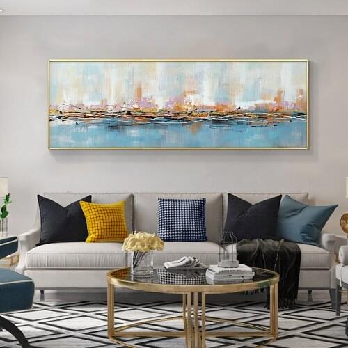 Modern Abstract Hand Painted Oil Painting On Canvas Handmade Colorful Wall Art Painting Poster For Living Room Home Decoration