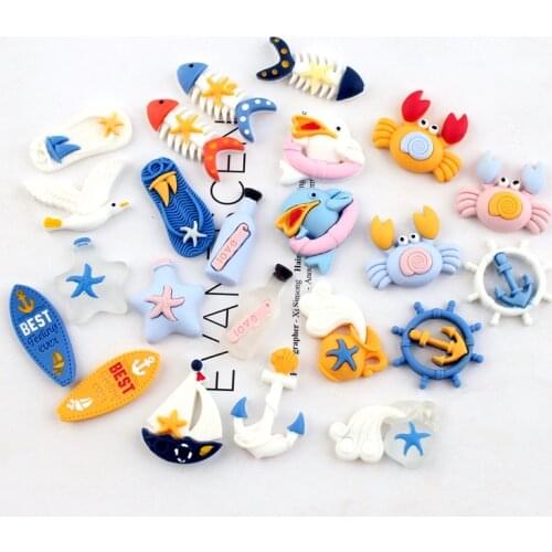 Cartoon marine style series cute refrigerator magnet set magnetic fridge sticker strong neodymium whiteboard office photo decor