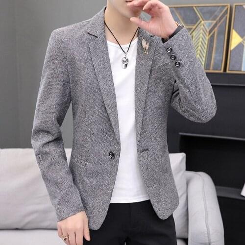 2022 Mens Casual Slim Single Handsome blazer Youth Trendy British Style blazer