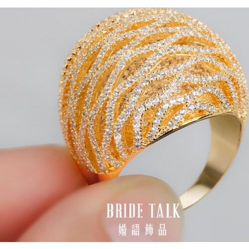 Bride Talk New Sale Women Finger Ring Cubic Zirconia Fashion Popular Bridal Rings Jewelry For Wedding Party Lady Accessories