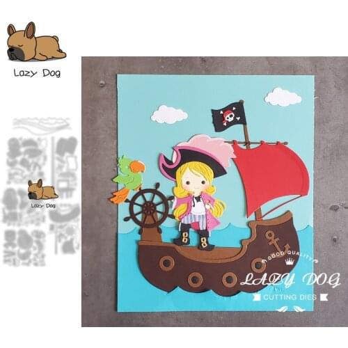 Pirate Series Metal Cutting Dies Scrapbooking Stencil DIY Mold Knife Craft Embossing Die Cuts Card Making New Dies For 2021