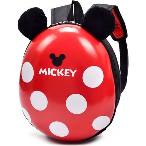 Mickey Minnie Mouse Eggshell Plush Backpacks Disney cute Animals Chafer toys boys Backpack School Bag kids gift