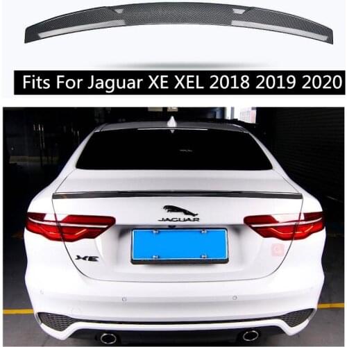 High quality ABS&Carbon fiber grain Rear Trunk Lip Spoiler Wing Fits For Jaguar XE XEL 2018 2019 2020