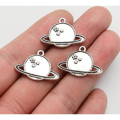 20pcs/lot--17.5x24mm,Stars Charm Universe Space Charms ,Antique Silver Plated Pendant,DIY Jewellery Making Finding Supplies