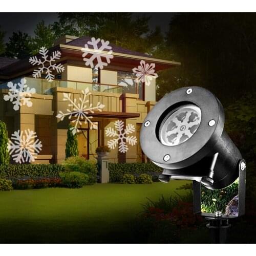 Christmas Laser Light Snowflake Led Spotlight Landscape Projector Outdoor Xmas Party Lamp Garden Lawn Halloween Decoration Light