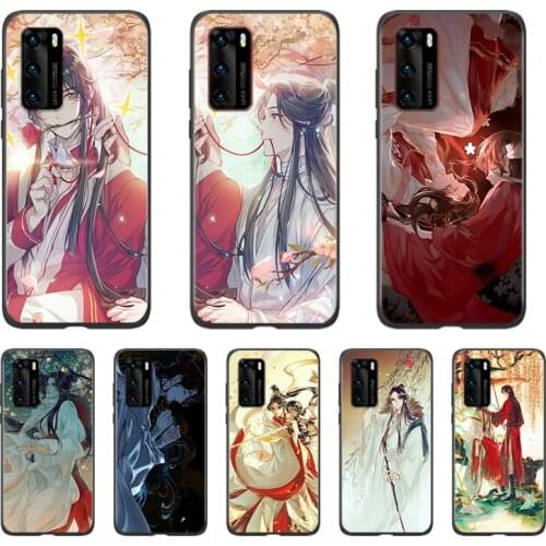 Silicone Cover Heaven Official’s Blessing For Huawei P40 P30 P20 P10 P9 P8 Lite E Pro Plus mini 2019 Black Soft Phone Case