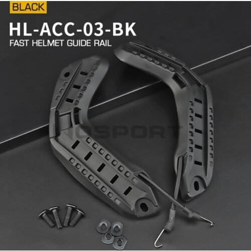 Tactical ARC Accessory Rail Kit for Fast/XP High Cut Combat Helmet Plus NVG Bungees Fast Helmet Rail Mount Kit Helmet Side Rail