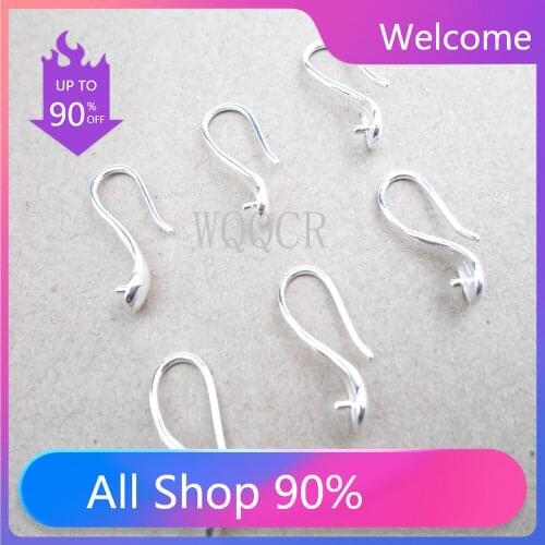 50/100 PCS New DIY Earring Jewelry Making 925 Silver Earring Holder Ear Hooks For Beaded Earrings Jewelry Accessories