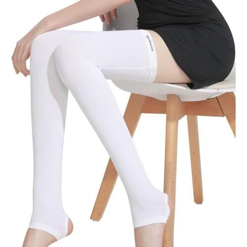 Women Elastic Legging Stocking Sunscreen Panty-Hose Golf Outdoor Legging Pants UV-Proof Long Leg Sports Socks