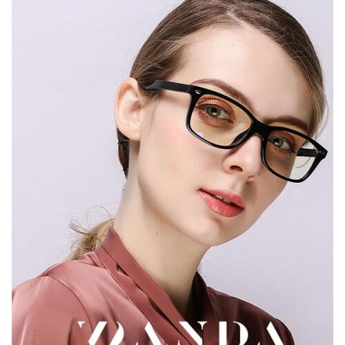 Women Optic Glasses Rectangle TR90 Prescription Anti Blue Ray Eyewear Full Myopia Optical Frame UV400