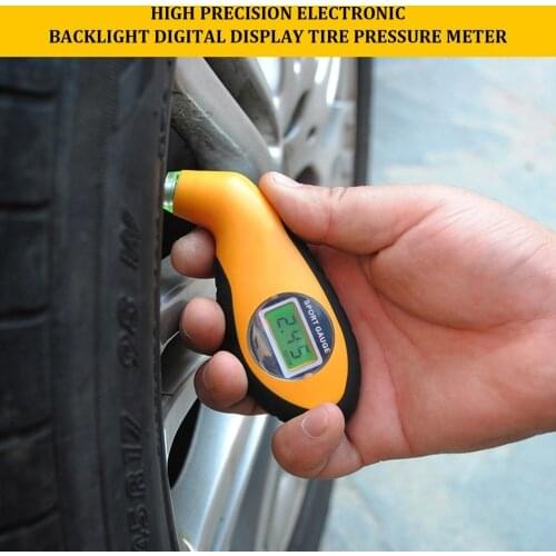 1Pcs Car Tire Pressure Gauge Meter Electronic Digital LCD Tire Manometer Barometer Tester Tool Motorcycle Security Alarm Monitor