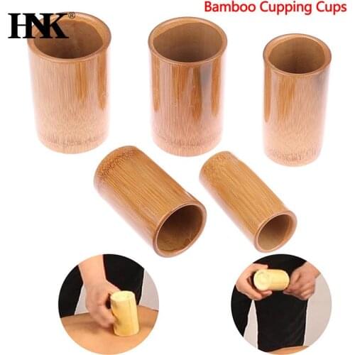 1PCS Natural Bamboo Wood Anti Cellulite Massage Vacuum Acupuncture Cupping Suction Cup