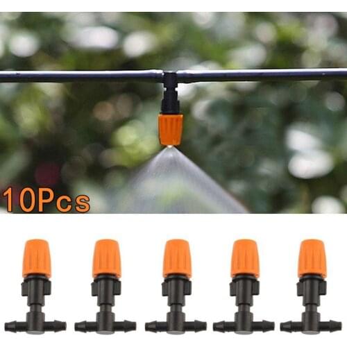 10PCS Micro Drip Irrigation Misting Nozzles Garden Adjustable Watering Sprayer Misting Atomizing Sprinkler Drippers