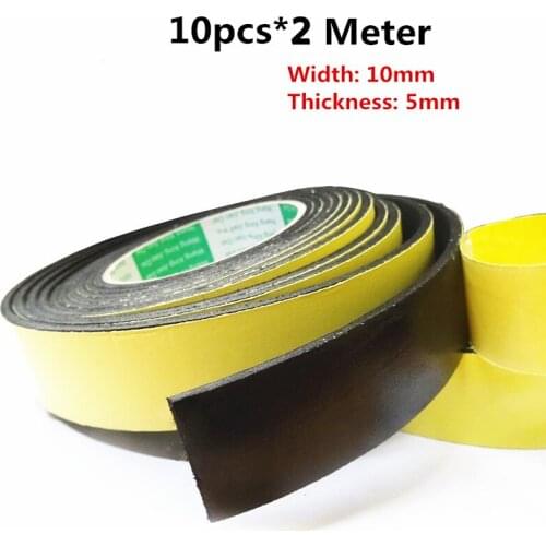 10pcs EVA single-sided foam tape buffer decompression shock sponge tape waterproof insulation soundproof crash strip 2M * 10mm