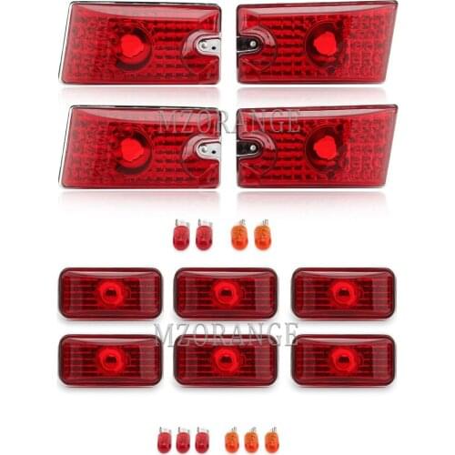 10pcs LED Cab Roof Light Kit for Hummer H2 2003-2009 H2 SUT 2005-2009 Dome Light Exterior Lights Top Marker Running Lights