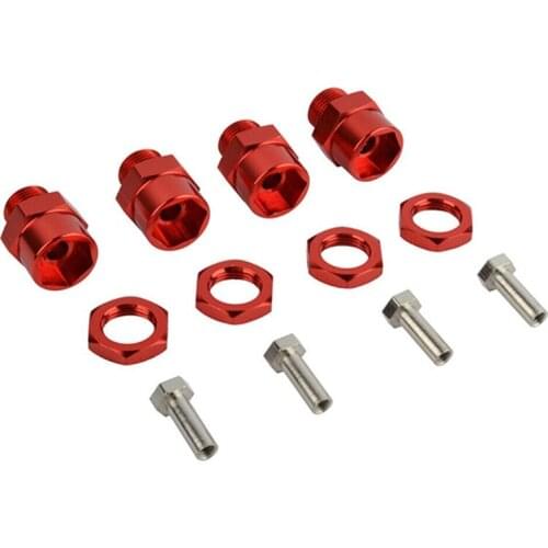 4PCS Aluminum Alloy Upgrade Wheel Hex Hub Adapter 12mm to 17mm Conversion For 1/10 RC car Crawler Repair Tool Parts Replacement