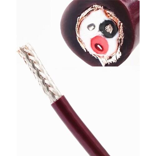 Audiophile 4N Pure Silver Audio Cable Conductor RCA /XLR Bulk Cable Square Core Speaker Wire (sell Per 1M)