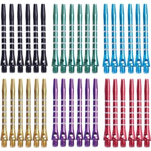 6 pieces of color aluminum alloy dart bar anti-fall dart accessories 2BA threaded dart accessories replacement