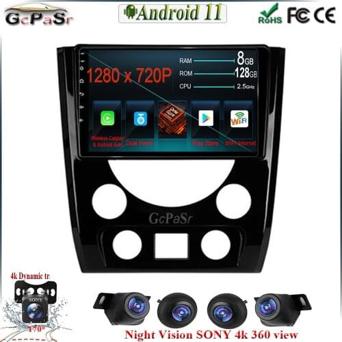 128G 9'' Android 11 Car Stereo Multimedia Player For SsangYong Rexton Y290 III 3 2012 -2017 GPS navigation BT WiFi android auto