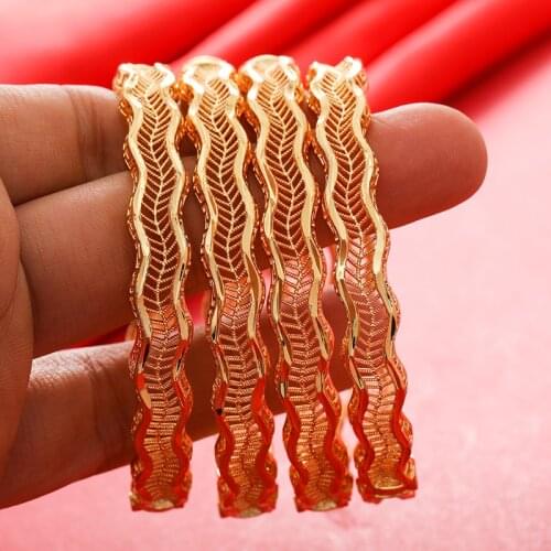 4Pieces Bracelet For Women Dubai Bangles Ethiopian African Jewelry Arab Middle East Cuff Bangles