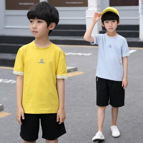 Childrens Clothing Boy Suit 2019 Korean Version of The Cuff Thread Two-piece Childrens Suit