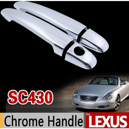 For Lexus SC430 2001 - 2010 Luxurious Chrome Handle Cover Trim Set 2003 2005 2006 2008 2009 Car Accessories Sticker Car Styling