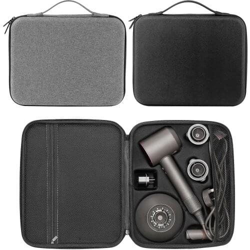 Travel Portable Carry Case Hair Dryer Storage Box for Hairdryer HD01 Compatible Hot Air Brush Double Zipper
