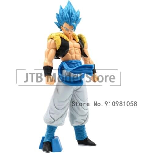 Dragon Ball Z Figure Action Anime Super Saiyas Son Goku Figma Blue Hair Gogeta Boxed Battle Statue Decoration Model Gift Toys