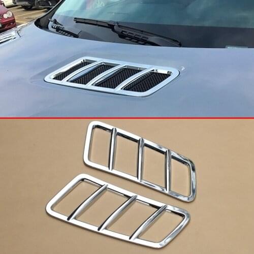 Chrome Head Front Hood Air Vent Flow Cover Trim Fit For Benz GLE M-Class Wagon Coupe GL X166 2016 2017 2018 2019 Exterior Parts