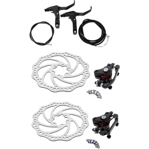 Lightweight Bicycle Disc Brake Kit.Cycling Bicycle Disc Brake Set Kit Rotors 160mm Brake Line Levers Cable