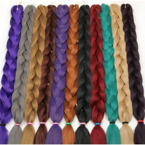 MERISI HAIR 41 Inch Synthetic Braiding Hair One Peice 165g Crochet Jumbo Braids Hair Extensions 29 Colors Available