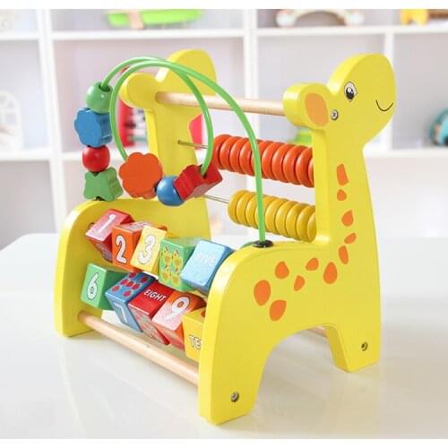 Multi-function giraffe computing frame, our wooden arithmetic, children learn to calculate bead. Childrens educational toys