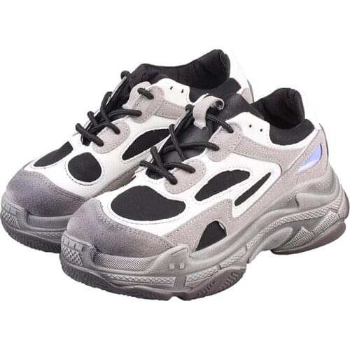 2019 spring and autumn new Korean version of the wild running shoes womens thick-soled students breathable old shoes