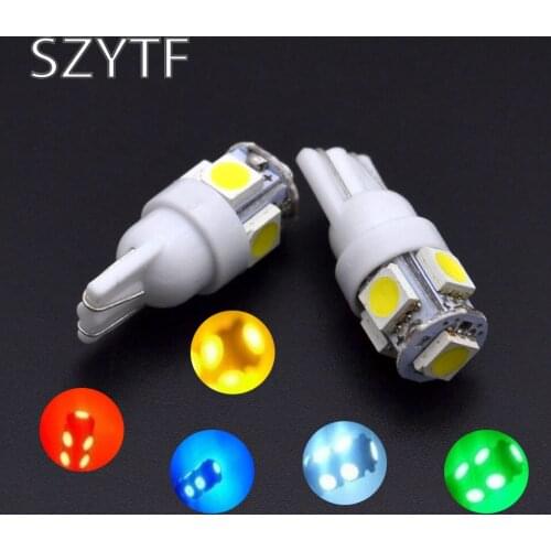 GENERAL CAR LED MODULATION 12V T10-5050-5SMD SILVER SHELL LENS METER LIGHT LICENSE PLATE LIGHT