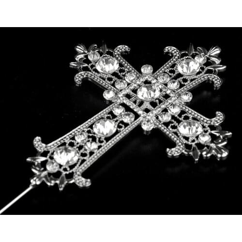 Romantic Wedding Cross Cake Topper First Communion Baby Shower Christian Party Decor Supplies for Wedding Birthday Festival