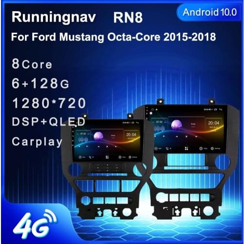 Runningnav For Ford Mustang Octa-Core 2015-2018 Android Car Radio Multimedia Video Player Navigation GPS