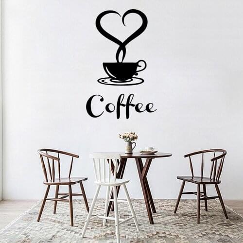 Removable DIY Kitchen Decor Coffee Cup Decals Vinyl Sticker home decoration