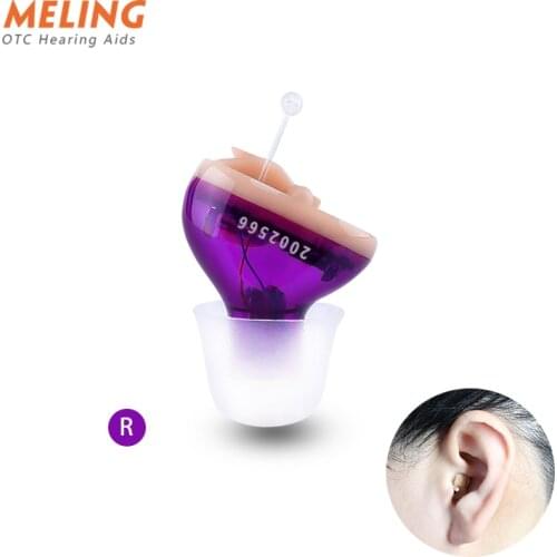Hearing Aid New Left and Right Ear Hearing Amplifier Elderly Small Mini Convenient Battery Leisure Purple green Hearing Aids