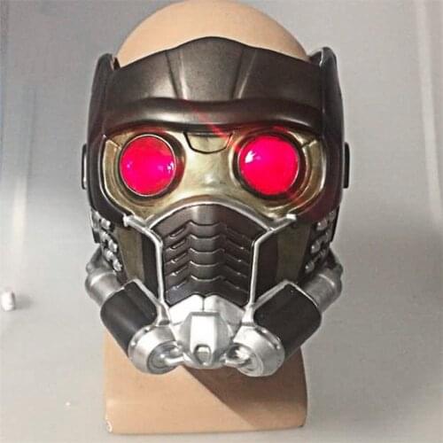 Guardians of the Galaxy Helmet Mask Star Lord Cosplay Mask LED Lights Halloween Party Prop