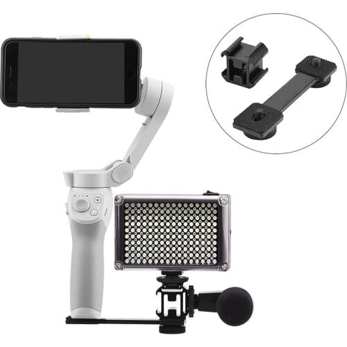 LED Video Fill Light Mount Cold Shoe Microphone Bracket Holder for DJI OM 4 Omso Mobile 2 3 Zhiyun Smooth 4 Vimble Vlog Pocket