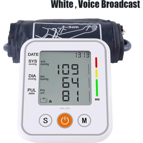 Arm Blood Pressure Monitor Sphygmomanometer Heart Rate Alarm Intelligent Pressurization Voice Broadcast Smart Electronic Device