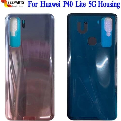 For Huawei p40 lite 5G Battery Cover Back Glass Rear Battery Cover Door Housing For Huawei Nova 7 se Nova7 se Battery Cover