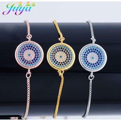 Juya New Arrival Ali Moda Micro Pave Colorful Zircon Greek Evil Eye Medusa Eye Charm Bracelets For Women Men Adjustable Bracelet