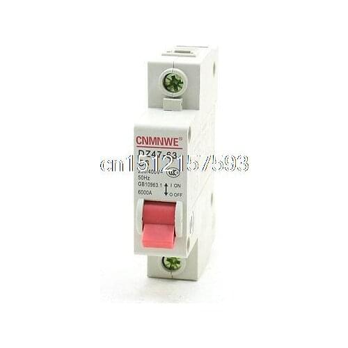 230V 400V C6 1P Overload Current Protection Miniature Circuit Breaker