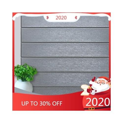 3D Stereoscopic Foam Self Adhesive Wall Stickers for Home Decor TV Background Wood Grain Wallpaper